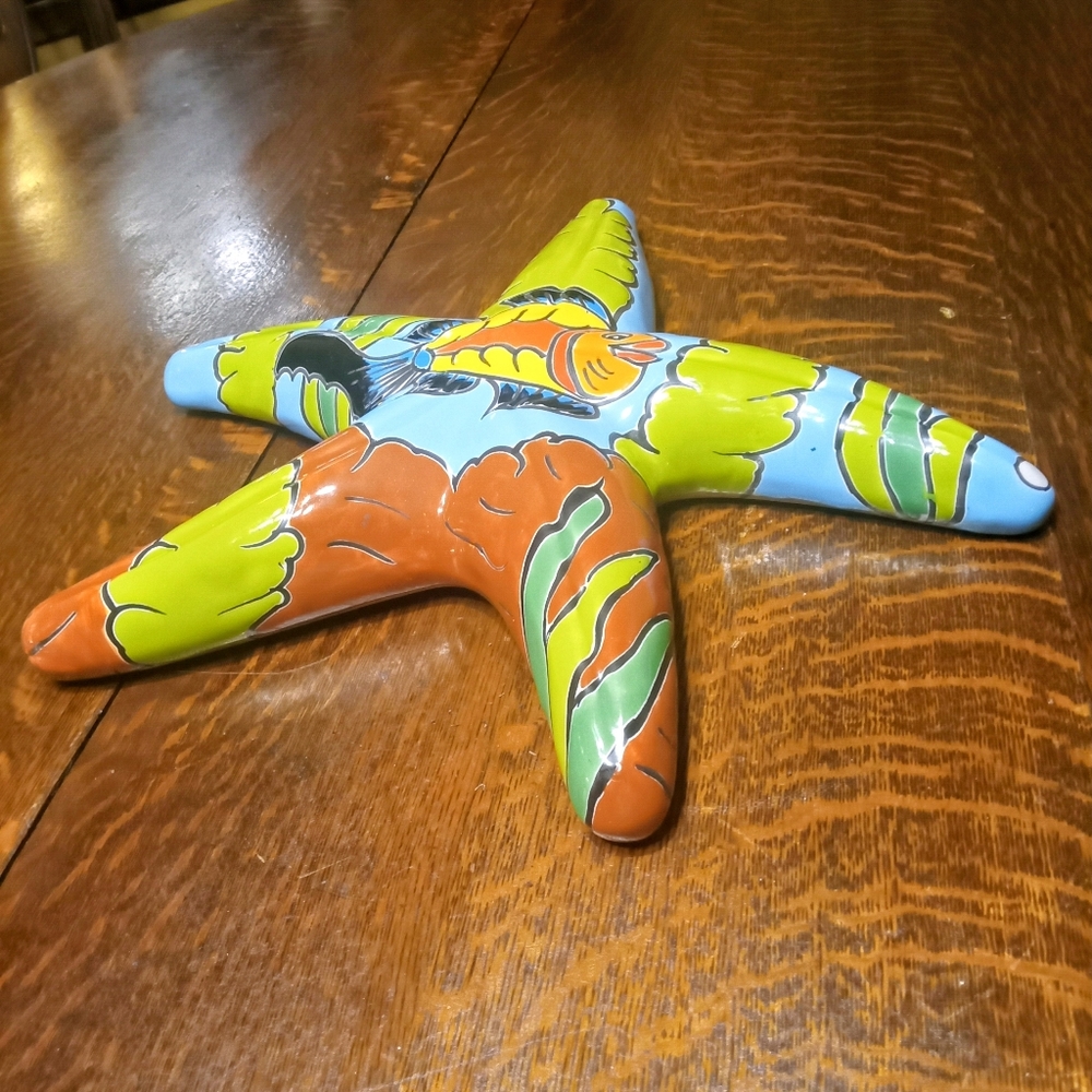 Mexican Talavera Starfish Wall Decor